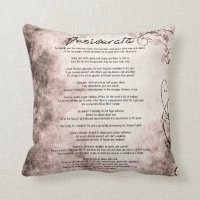Desiderata sur le parchemin floral vintage de Faux