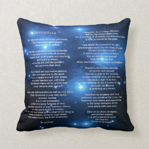Coussin Desiderata sur Pleiades Galaxy