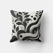 Coussin Design Abstrait noir et blanc (Verso)