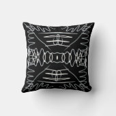 Coussin Design abstrait noir et blanc (Verso)