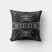 Coussin Design abstrait noir et blanc (Recto)