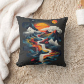 Coussin Design abstrait, paysage surréaliste (Couverture)