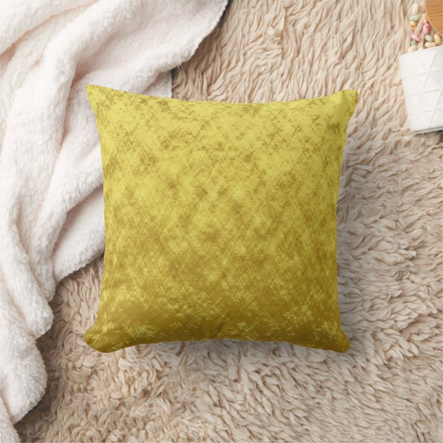 Coussin Design abstrait plaqué or et feuille jaune (Couverture)