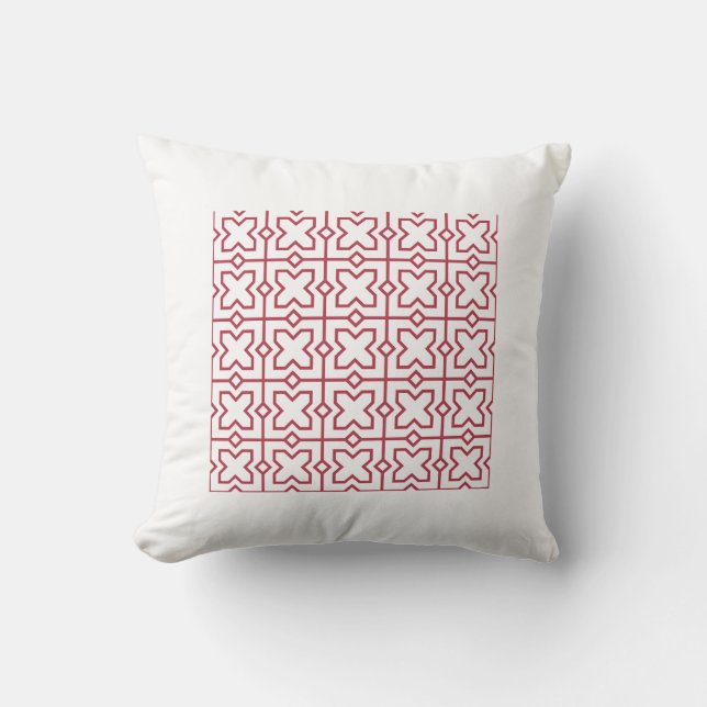 Coussin Design arabe rouge Décor Ramadan (Recto)