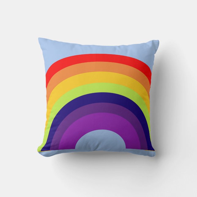 Coussin Design arc-en-ciel coloré (Recto)