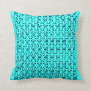 Coussin design bleu clair