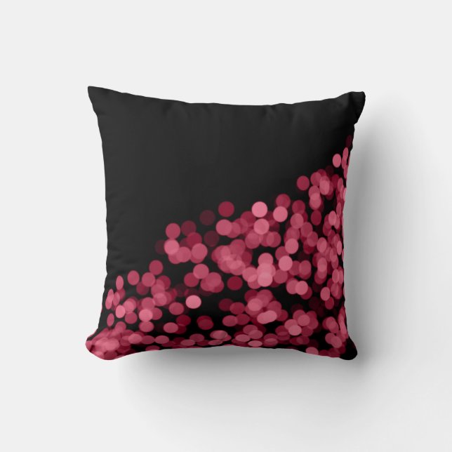Coussin design Bokeh rose (Recto)
