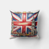 Coussin design britannique en gras (Verso)