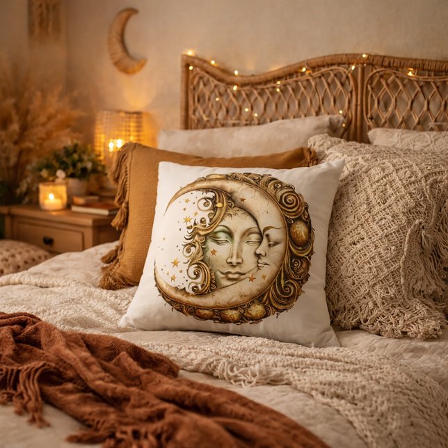 Coussin Design céleste du soleil et de la lune (Créateur téléchargé)
