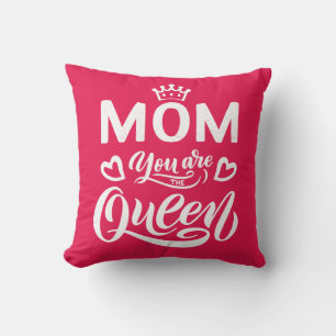 Coussin Design Chic Typographie Maman Tu Es La Reine