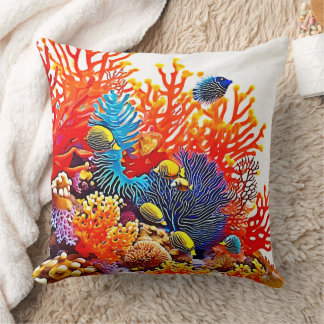 Coussin Design coloré de la vie sous-marine