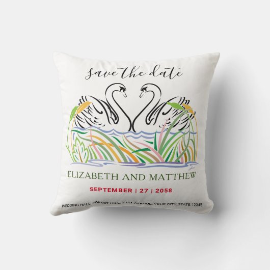 Coussin Design d'amour élégant minimaliste (Verso)