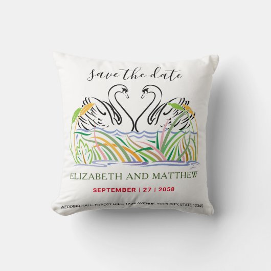 Coussin Design d'amour élégant minimaliste (Recto)