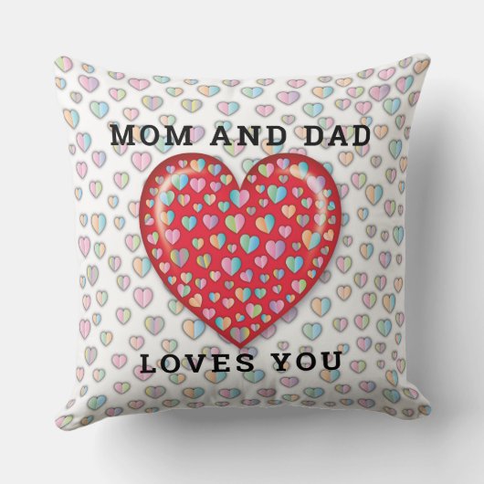 Coussin Design d'amour minimaliste élégant (Verso)