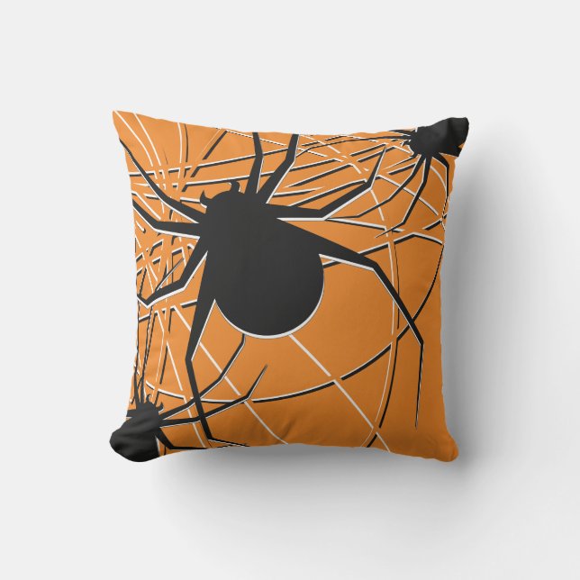 Coussin Design d'araignée unique cool | Halloween moderne (Recto)