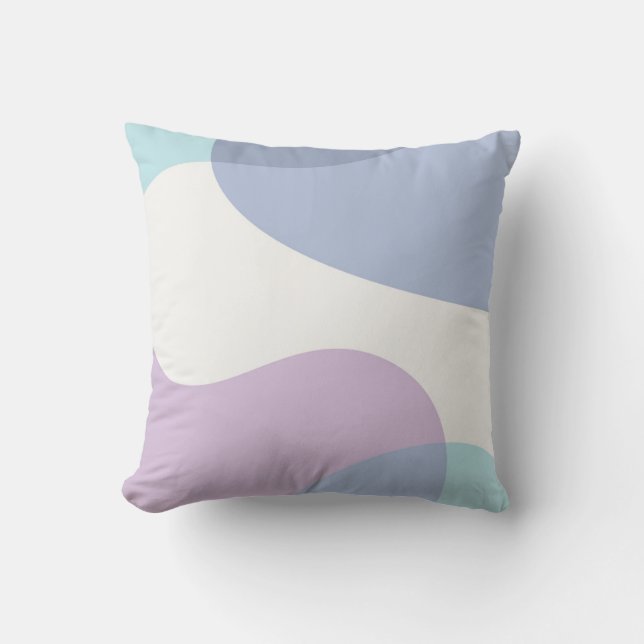 Coussin Design d'art Abstrait bleu (Recto)