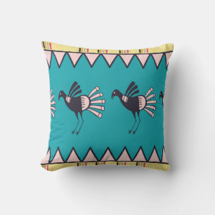 Coussin design d'art africain Abstrait. Trib dessiné à la