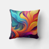 Coussin Design d'art coloré Abstrait (Verso)