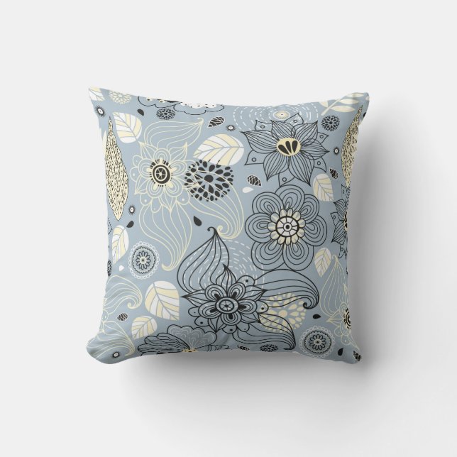 Coussin Design d'automne floral (Recto)