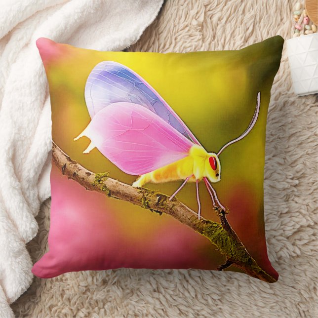 Coussin Design de beauté ailée exotique (Couverture)