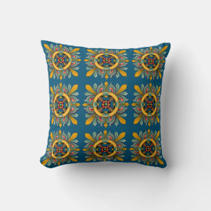 Coussin Design de carreaux victoriens en céramique foncée