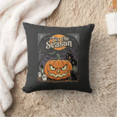 Coussin Design de chat de citrouille de la saison d'Hallow (Couverture)