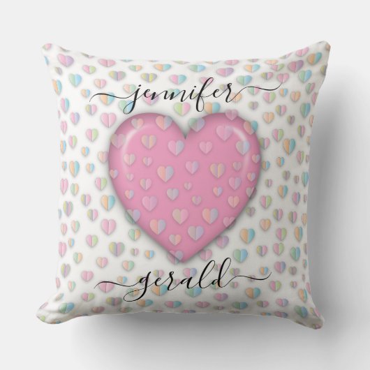 Coussin Design de cœur élégant pour la Saint-Valentin (Recto)