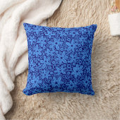 Coussin Design de fleurs - Bleu bébé sur la marine (Couverture)