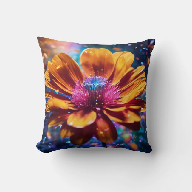 coussin design de fleurs marigold (Recto)
