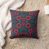 Coussin Design de fleurs rouges (Couverture)