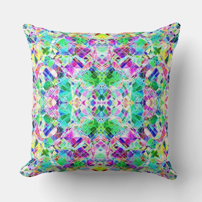 Coussin Design de fragments colorés mignons (Recto)