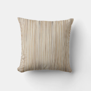 Coussin Design de lignes brunes abstraites
