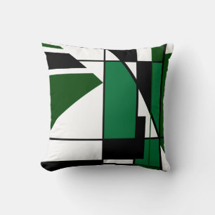 Coussin Design de look en mosaïque en MCM vert foncé noir 