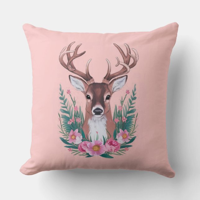 Coussin Design de l'oreiller pour les cerfs de Flore (Recto)