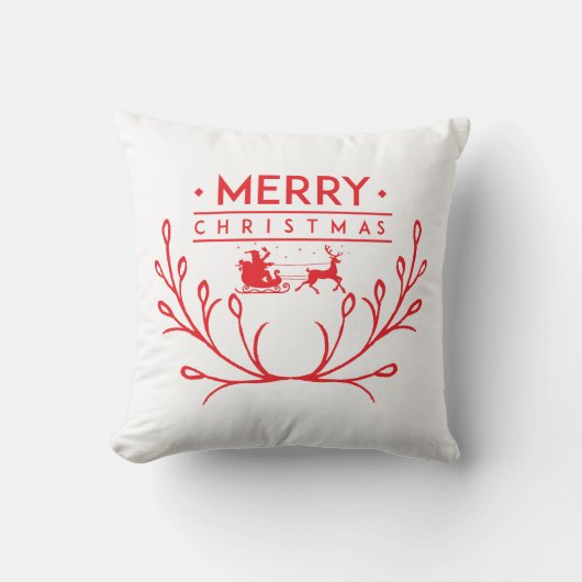Coussin Design de Noël avec rennes (Recto)