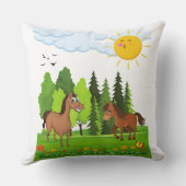 Coussin Design de petits chevaux pour les enfants (Verso)
