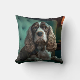 Coussin Design de portrait classique de Cocker Spaniel élé
