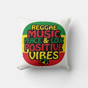 Coussin Design de reggae avec des citations positives et d