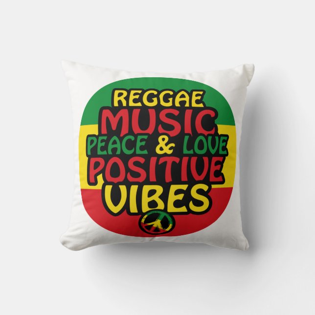 Coussin Design de reggae avec des citations positives et d (Recto)