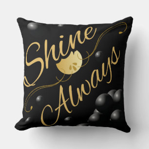 Coussin Design de système solaire en texte doré