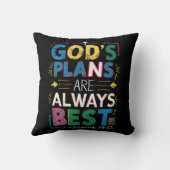 Coussin Design Divin : Les Plans De Dieux Sont Toujours Me (Verso)