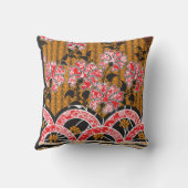 Coussin design d'un mur rouge et noir suspendu (Verso)