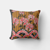 Coussin design d'un mur rouge et noir suspendu (Recto)