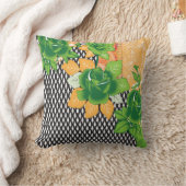 Coussin design d'un mur vert et jaune suspendu (Couverture)