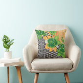 Coussin design d'un mur vert et jaune suspendu (Chaise)