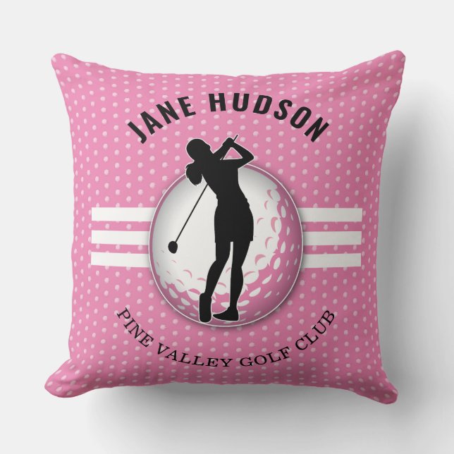 Coussin Design élégant de Golfeur pour femmes (Recto)