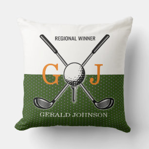Coussin Design élégant de monogramme de golf