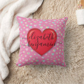 Coussin Design élégant du coeur avec des boucles de coeur (Couverture)