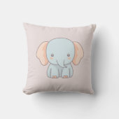 Coussin design Eléphant mignon (Recto)