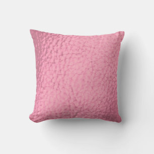 Coussin Design en cuir rose rose Faux